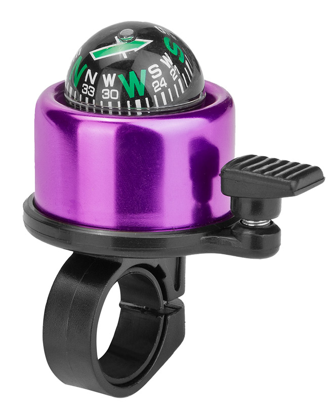 Звонок 14A-04 "Компас" алюминий/пластик, чёрно-фиолетовый 210102