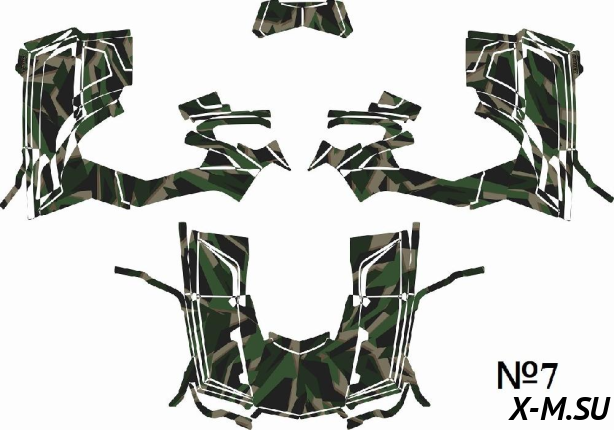 Наклейки №7 на Квадроцикл (комплект наклеек) AODES