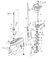 Корпус шестерни приводной вал 4-Х ТАКТНОГО ПЛМ MERCURY 4 Серийный номер от 0P073456 до 0P400999