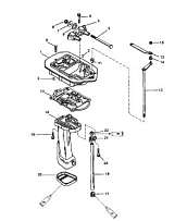 Выхлопная труба 2-Х ТАКТНОГО ПЛМ MERCURY 60 Серийный номер от 0G290585 до 0G589999