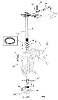 Поворотный кронштейн и рулевой рычаг 4-Х ТАКТНОГО ПЛМ MERCURY 115 Серийный номер от 1B227000 до 1B366822