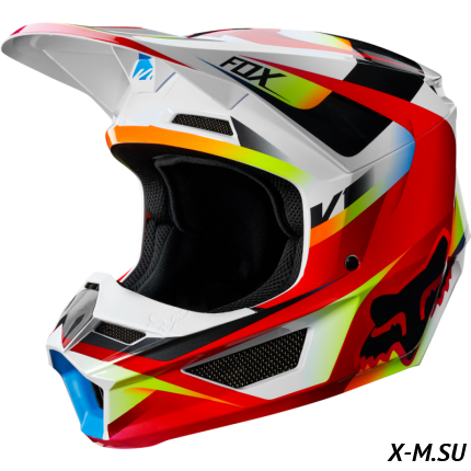 Мотошлем подростковый Fox V1 Motif Youth Helmet Red/White