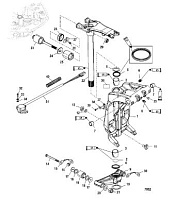 Поворотный кронштейн и рулевой рычаг  4-Х ТАКТНОГО ПЛМ MERCURY 135 Серийный номер от 1B381712 до 1B517158