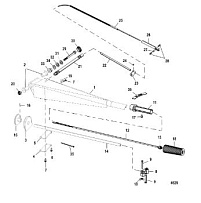 Рукоятка рулевого управления 2-Х ТАКТНОГО ПЛМ MERCURY 90 Серийный номер от 0G760300 до 0T979999